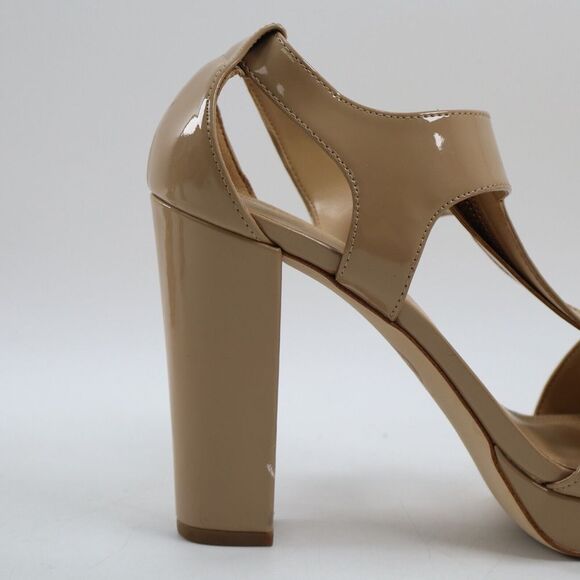 🔥Michael Michael Kors Berkley T-Strap Platform Leather Sandals, Nude 10M US🔥 - Picture 10 of 12